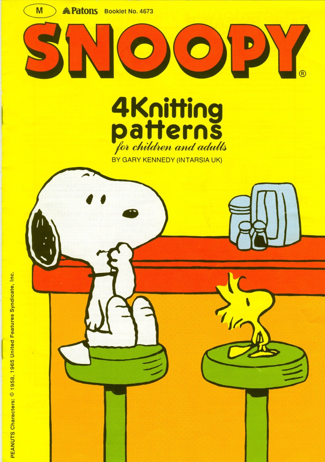 PDF File Snoopy Intarsia Knitting Pattern by RetroNeedles on Etsy