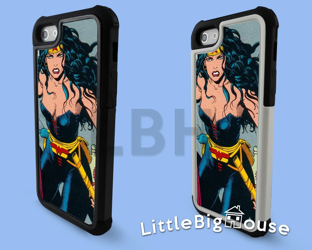 Wonder Woman - iPhone 5 Spring Case - 2pc Piece Plastic & Silicone Hard / Soft Case