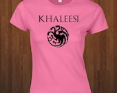 Cool Game of Thrones Womens Shirt Khaleesi House Targaryen  Gift Idea Tee Sizes S M L XL 5 Color Choices Available