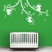White Monkey Tree Branches Wall Decal by LittleLion Studio