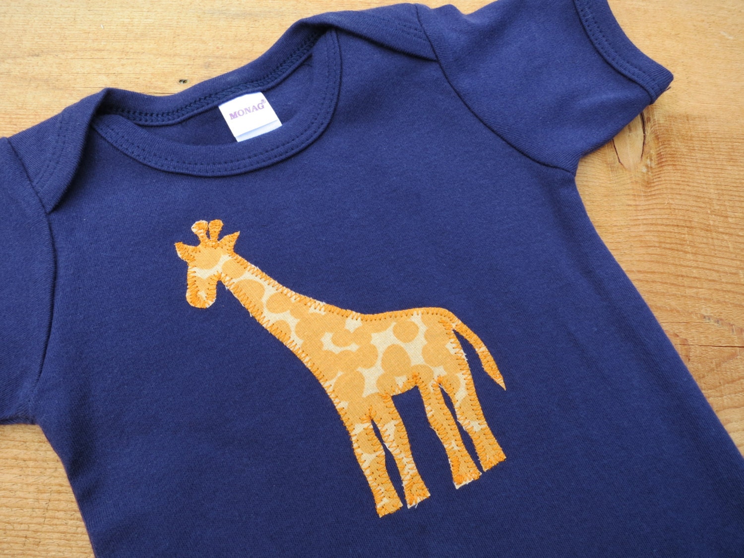 Boy Clothes Giraffe Baby Bodysuit Safari Onesie by WeeSaplings