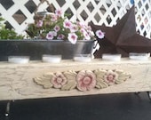 Upcycled 5 Votive Sugar Mold Style Wood Candle Holder - Shabby Chic - Cottage - Repurposed