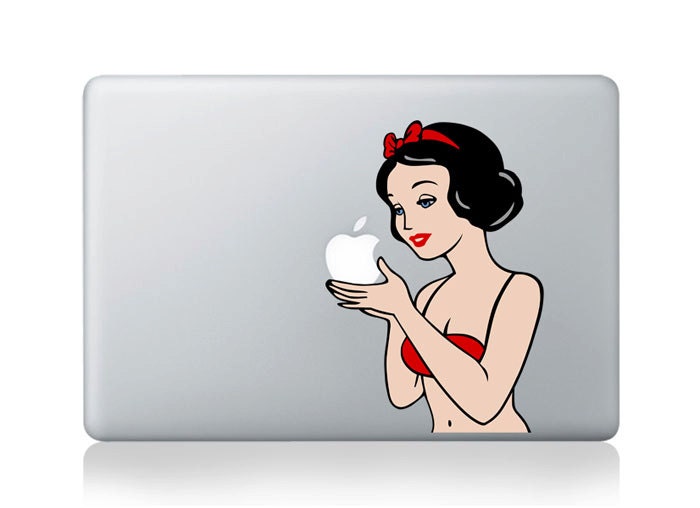 Snow White -- Mac Decal Mac Sticker Macbook Decals Macbook Stickers  Vinyl Decal for Apple Laptop Macbook Pro / Macbook Air / iPad