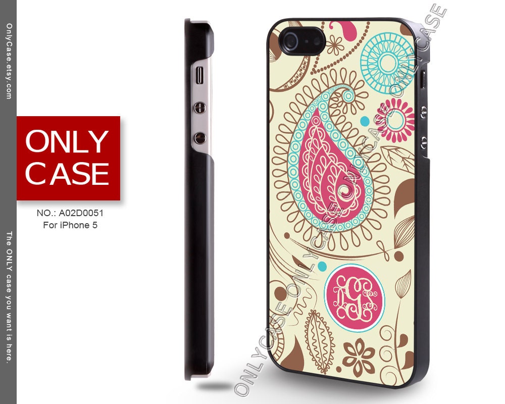 iPhone 5 Case, Floral Pattern, Monogram, Name, Custom, Personalized Covers, iPhone Case, Case for iPhone - A02D0051