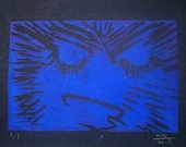 Anger original printmaking fine art print linocut handpulled