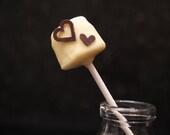 50 Wedding Favor Marshmallow Candy Cake Pops. Love hearts. Great for birthday parties, baby showers, wedding favour, party bags.
