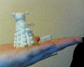 Uncolored Mini Dalek clay figure