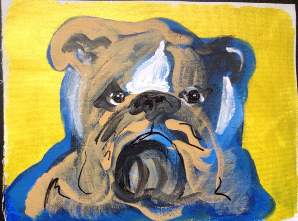 Painting of English Bulldog
