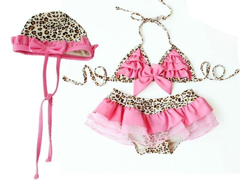 Pink Leopard Bikini Tutu Set