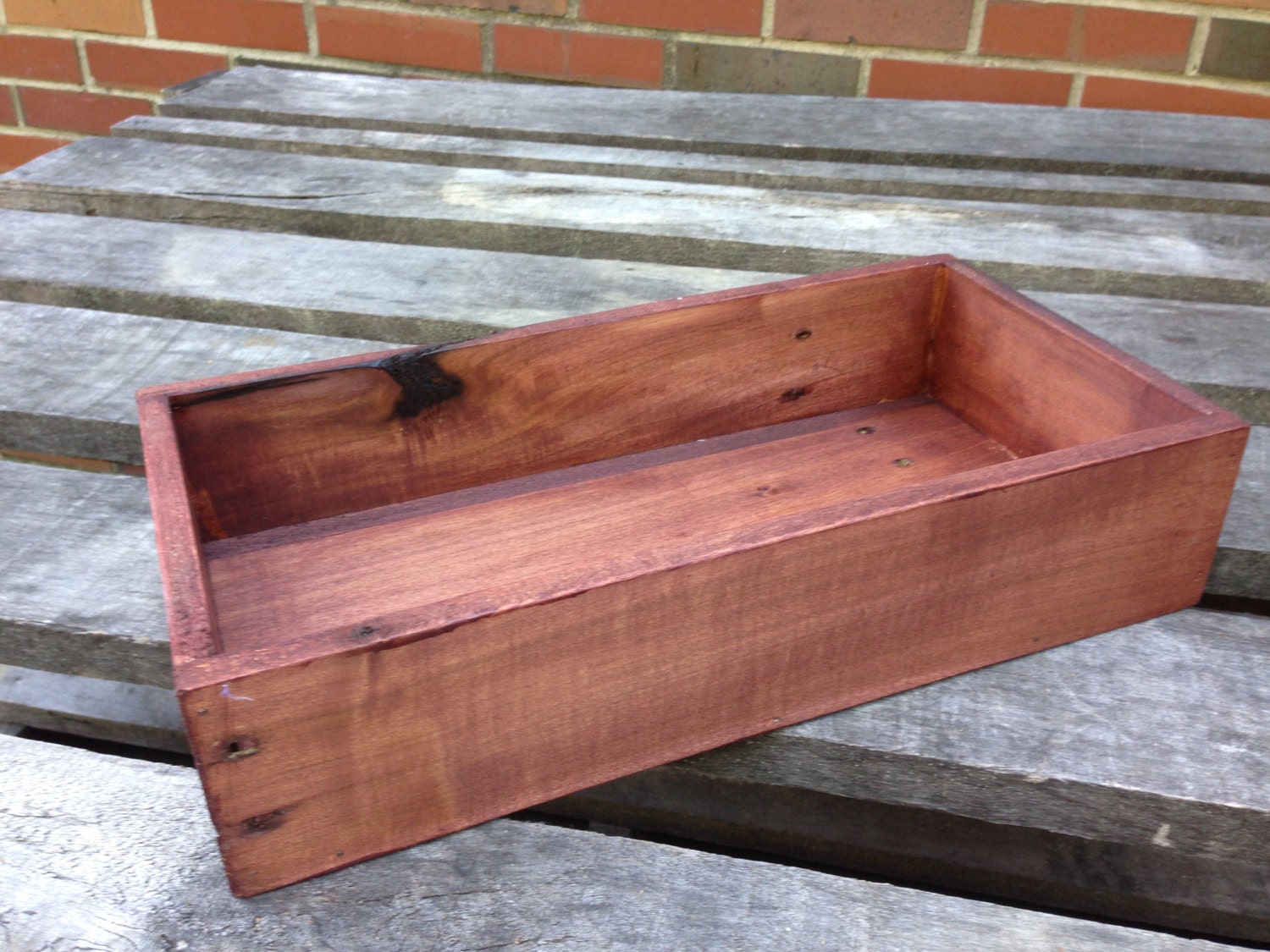 Custom Made Wooden Box Made from Reclaimed, Repurposed Pallet Wood