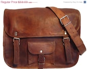 MEGA SALE Handmade 13 inch leather messenger/ cross body/ Laptop/ MacBook/ Retro Satchel/ shoulder bag