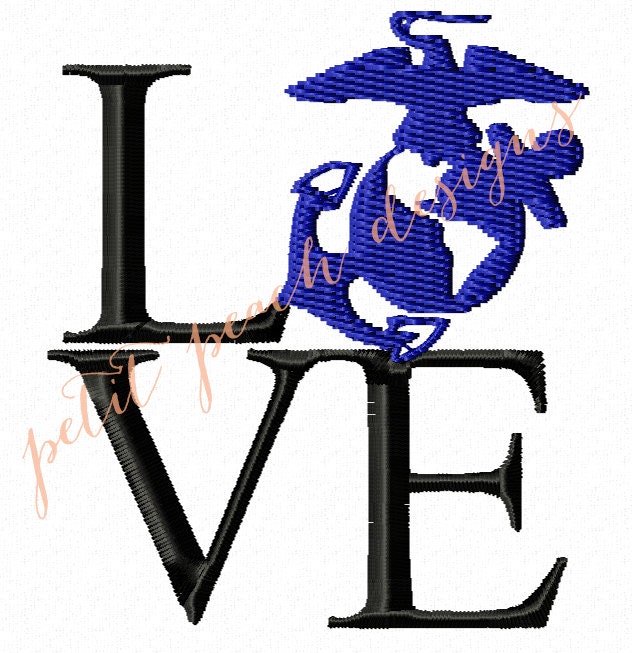 INSTANT DOWNLOAD -- Marine Love Embroidery Design File