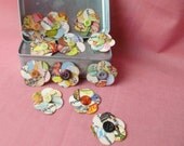 Fancy flowers: 12 handmade, upcycled, vintage, self-adhesive flowers