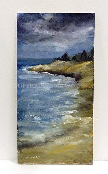 Coastline, Orig. Oil, Landscape painting, Winjimir, Ebsq, Fine Art, Home, Ocean, Seaside, Coastal, Beach