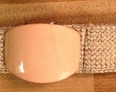Vintage 80s Peachy Retro Stretch Belt