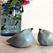Sweet Seafoam Aqua Stoneware Birds