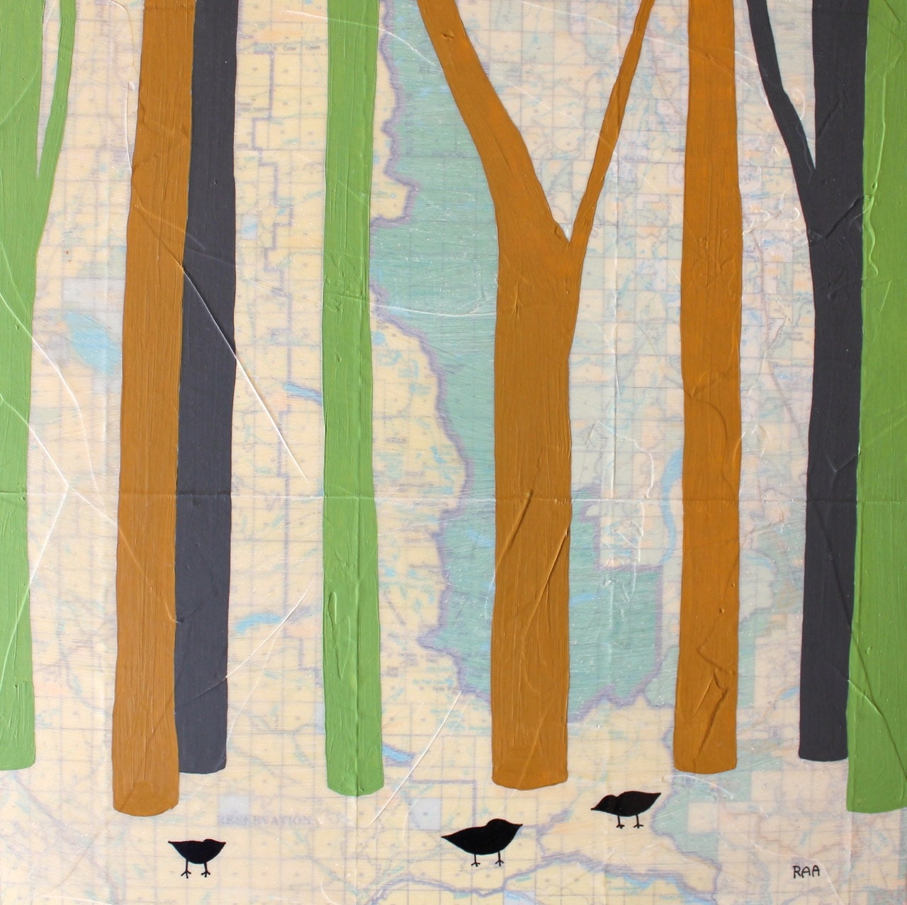 Charlo - Original 15x15 Painting - Tall Tree Art