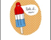 SMALL PRINT, Rock It Pop, archival print of original illustration by Anna Tillett Designs