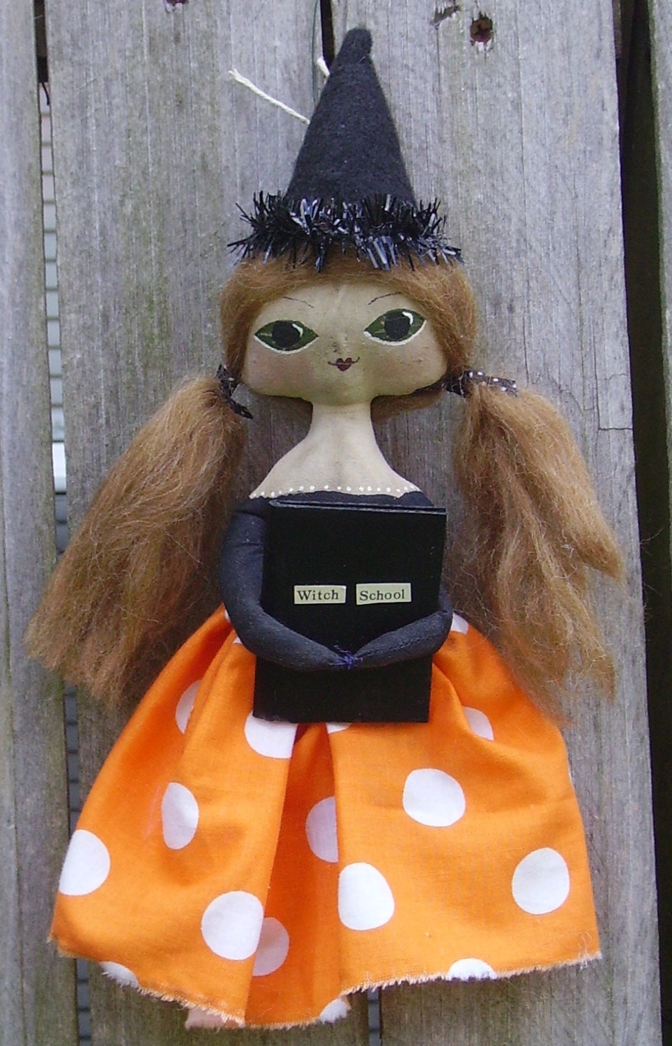 Halloween Witch Doll Primitive Folk Art