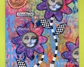 ORIGINAL "Abundance" Inspirational Zetti Art Collage Mixed Media