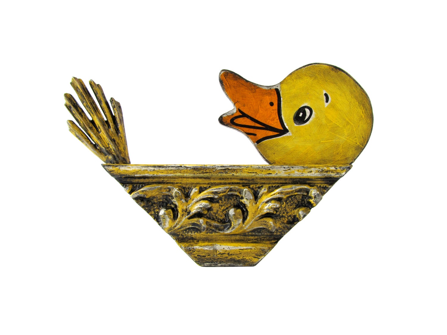 Rubber Duck - ASSEMBLAGE - Mixed Media Assemblage Wall Decoration