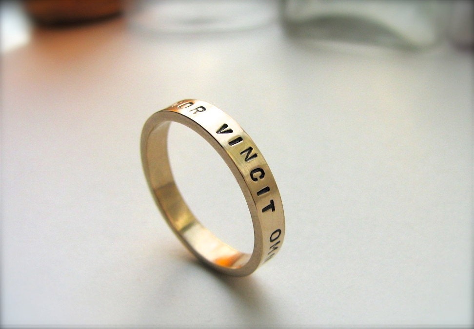 14k Gold Amor Vincit Omnia - special order