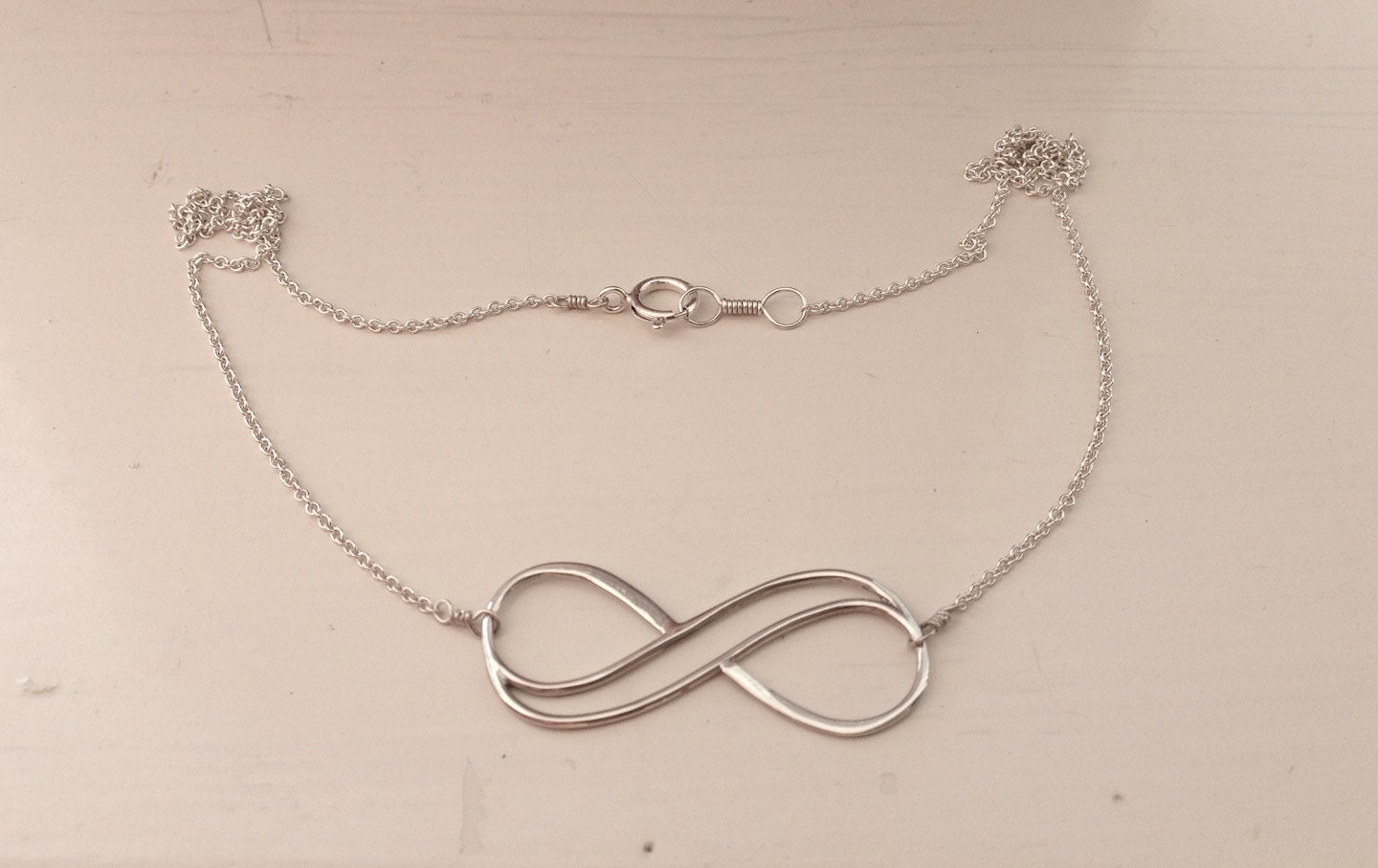 Sterling Silver Double Infinity Necklace for Charity