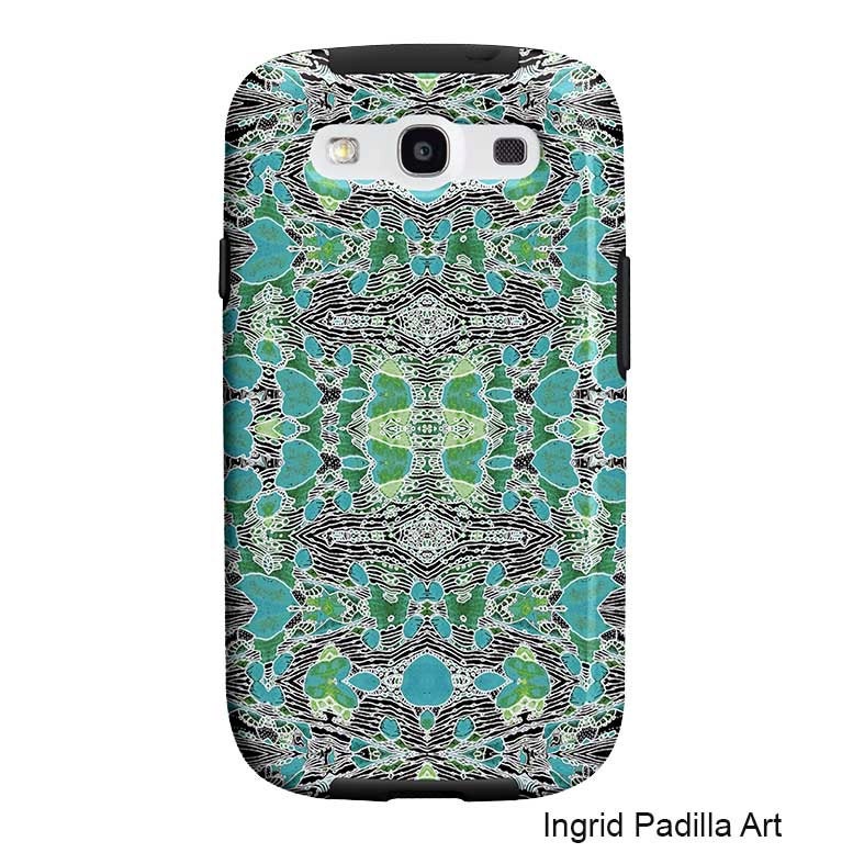 Samsung Galaxy S3 Case, Galaxy S4 Case, Flurry, Tough Case, Funky Abstract Art, phone cases