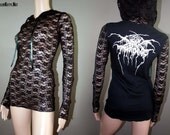 Darkthrone Black Metal Lace Pullover Hoodie Tunic Top