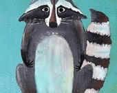 Raccoon Nursery Art Print 8x10