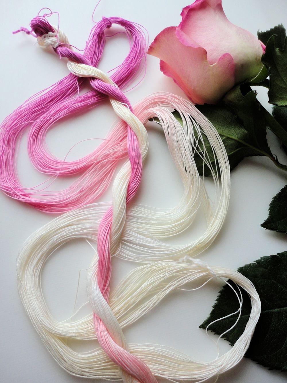 Size 50 hand dyed tatting crochet thread "Peace"