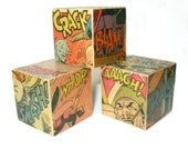 Comic Book Decor Comic Decorative Blocks Geekery Man Office Desk Accessory
