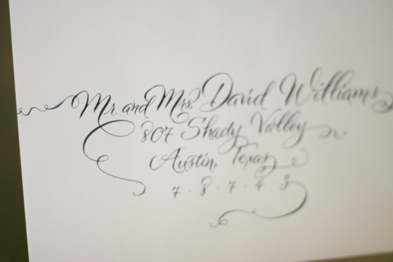 Wedding Invitation Calligraphy Modern Envelope Handwritten in a Contemporary Script
