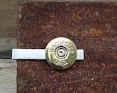 Winchester 12 gauge bullet tie clip gift for him Father's Day groomsmen gift