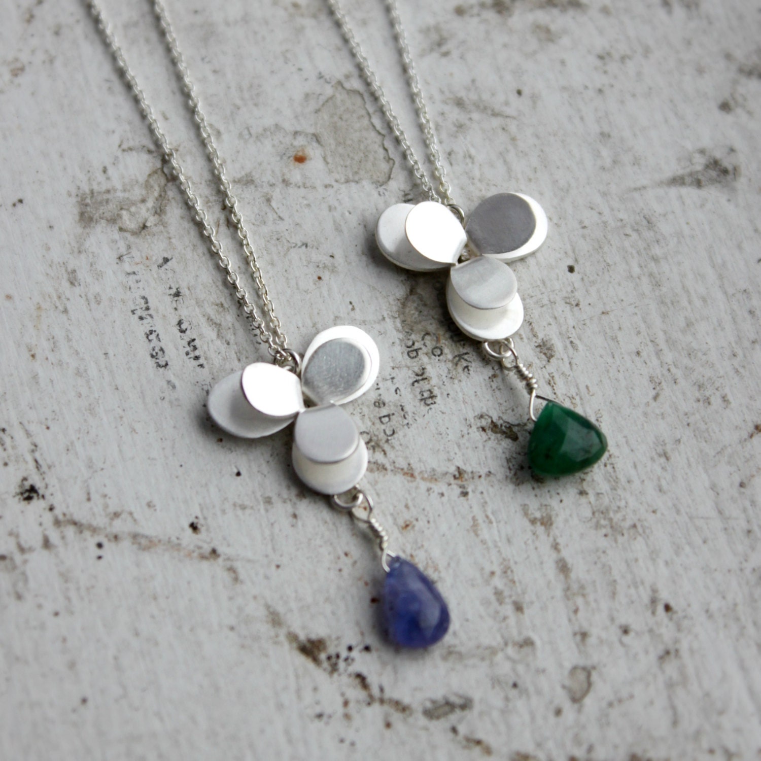 Sterling Silver Necklace  Botanical Necklace
