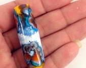 MonaRaeBeads  ELO Blue Artisan Lampwork Glass Focal Bead