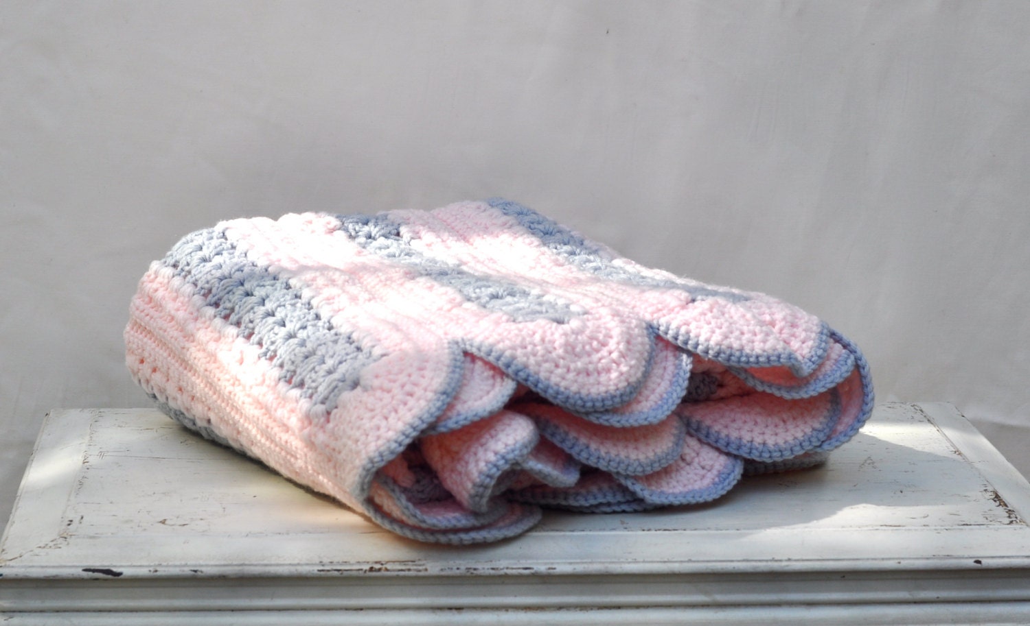 vintage knitted blanket