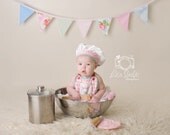The "Bella" Bunting.  Shabby Chic Fabric Flag Pennant Banner Photo Prop Birthday Party Decor.