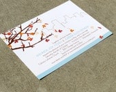 Modern Leaves Wedding Invitation - Easton Fal Deposit - Minneapolis, New York City, Austin