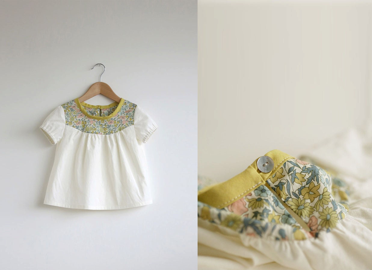 cotton blouse with Liberty print detail