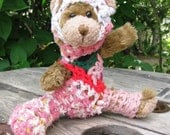Soft Toy crochet recovered teddy size Medium