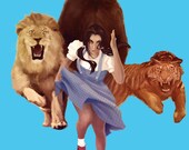 Lion Tiger Bear 3 Pack, Dorothy, Wizard of Oz, Birthday Card, Blank Cards, Greeting Cards,  Matching envelopes included