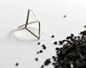 Double Pick Montagne silver ring,
