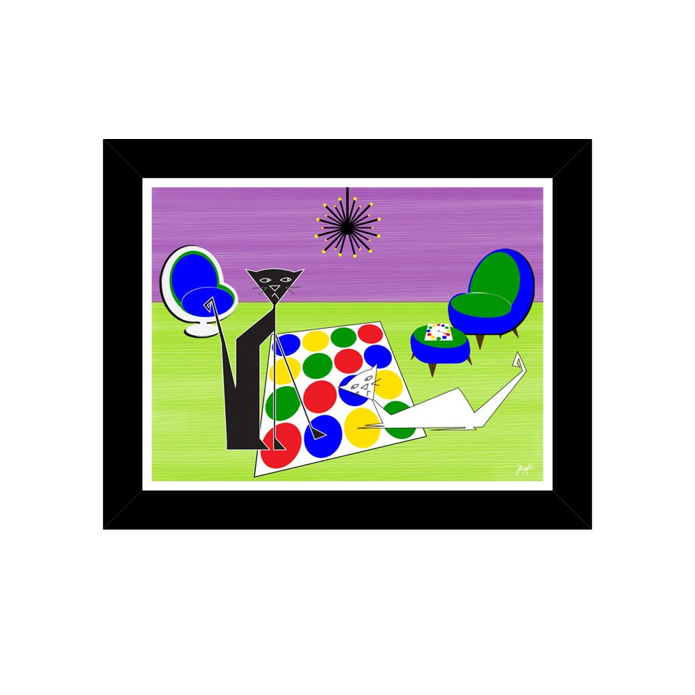 Twister with Pawlie n Ester - Framed Art Print by Tonya Newton