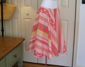 Random Stripes full cut circle skirt - long - xsmall, small, medium, large, xlarge, and plus sizes