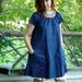 made to order short sleeved crochet yoke smock dress
