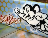 Graffiti Painting on Canvas Pop Art Style Original Artwork M. Mouse