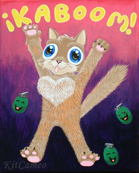 Kawaii Kaboom, Strange Art Print
