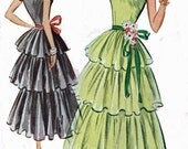 Vintage 50s McCalls 8284 ROCKABILLY Three Tiered PARTY Dress with Underskirt Sewing Pattern Size 15 Bust 33 UNCUT