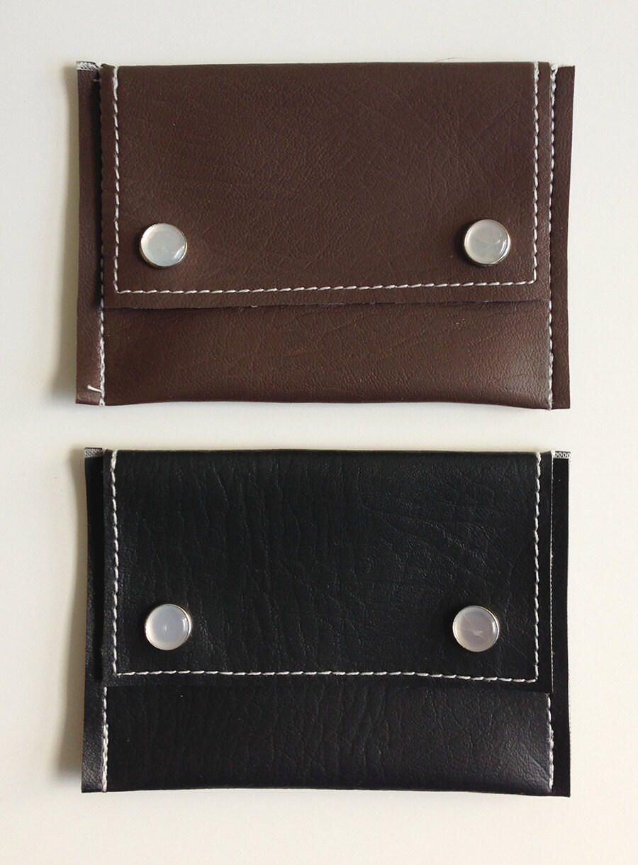 SALE Vinyl Wallet Snap Closure